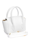 Anna Luchini Borsa messenger SYBILLE in pelle naturale-Bianca