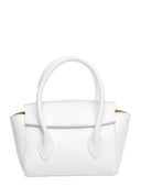 Anna Luchini Borsa messenger SYBILLE in pelle naturale-Bianca