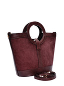 Anna Luchini borsa a mano Silvana pelle naturale-Bordeaux
