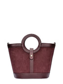 Anna Luchini borsa a mano Silvana pelle naturale-Bordeaux