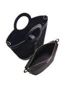 Anna Luchini borsa a mano Silvana pelle naturale-Nero