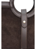 Anna Luchini borsa a mano Silvana pelle naturale-Marrone Scuro