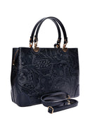 Anna Luchini Borsa a mano Nina vera pelle Blu scuro