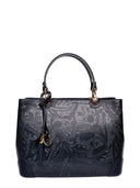 Anna Luchini Borsa a mano Nina vera pelle Blu scuro