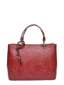 Anna Luchini Borsa a mano Nina in pelle naturale Rossa