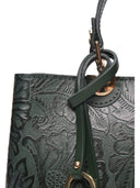 Anna Luchini Borsa a mano Nina in pelle naturale Verde scuro
