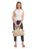 Anna Luchini borsa a mano ELEONORA vera pelle-Beige