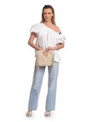 Anna Luchini Borsa Tote MARIA in pelle naturale-Beige