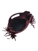 Anna Luchini Borsa Tote MARIA in pelle naturale-Bordeaux