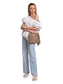 Anna Luchini Borsa Tote MARIA in pelle naturale-Tortora