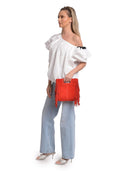 Anna Luchini Borsa Tote MARIA in vera pelle - Rosso