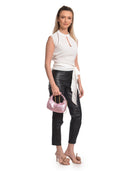 Anna Luchini Borsa a mano ANGELA in pelle naturale Rosa