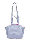 Anna Luchini Borsa a tracolla ERICA in pelle naturale-Azzurro