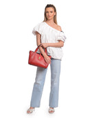 Isabella Rhea borsa a mano AGNESE in vera pelle - Rosso