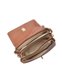 Isabella Rhea Borsa a tracolla SATRA in vera pelle - cognac