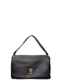 Isabella Rhea Borsa a tracolla SATRA in vera pelle-Nero