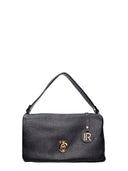 Isabella Rhea Borsa a tracolla SATRA in vera pelle-Nero