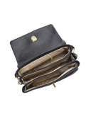 Isabella Rhea Borsa a tracolla SATRA in vera pelle-Nero