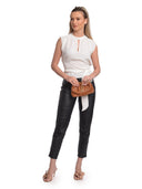 Isabella Rhea Borsa a tracolla NERO pelle naturale-Cognac