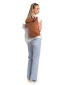 Isabella Rhea Zaino SARMISA pelle naturale-Cognac