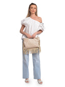 Isabella Rhea borsa a mano DAFINA pelle naturale-beige