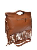 Isabella Rhea borsa a mano DAFINA in vera pelle-Cognac