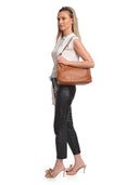 Isabella Rhea Borsa a tracolla ANISIA in vera pelle - cognac