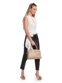 Isabella Rhea Borsa Tote CAMELIA pelle naturale-Tortora