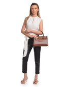 Isabella Rhea Borsa a spalla CAMELIA in vera pelle - Marrone