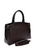 Isabella Rhea Borsa Shopper CAMELIA in vera pelle - Marrone Scuro