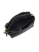 Isabella Rhea Borsa a tracolla DANA in vera pelle-Nero