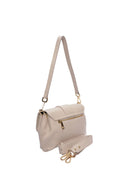 Isabella Rhea Borsa a tracolla DORINA in vera pelle-Beige