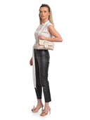 Isabella Rhea Borsa a tracolla DORINA in vera pelle-Beige