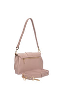 Isabella Rhea Borsa a tracolla DORINA in vera pelle-Rosa cipria