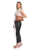 Isabella Rhea Borsa a tracolla DORINA pelle naturale-Cognac