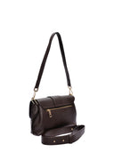 Isabella Rhea Borsa a tracolla DORINA in vera pelle-Marrone Scuro