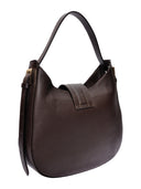 Isabella Rhea Borsa a tracolla GEORGIANA pelle naturale-Marrone Scuro