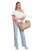 Borsa hobo Isabella Rhea ADNANA in pelle naturale - tortora
