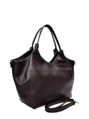 Isabella Rhea borsa Hobo ADNANA vera pelle-Marrone Scuro