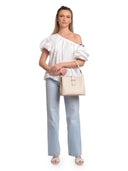 Isabella Rhea Borsa a tracolla GLORIA pelle naturale-beige