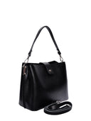 Isabella Rhea Borsa a tracolla GLORIA in vera pelle-Nero