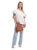 Isabella Rhea Rucsac Guia piele naturala coniac