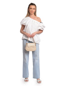 Isabella Rhea borsa a mano HILDA vera pelle-beige