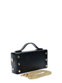 Isabella Rhea Borsa Mini con manico ISOLDE in vera pelle - Nera