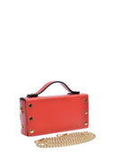 Isabella Rhea Mini Borsa a mano ISOLDE in pelle naturale-Rosso
