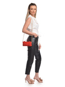 Isabella Rhea Mini Borsa a mano ISOLDE in pelle naturale-Rosso