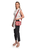 Isabella Rhea Borsa a tracolla LISETTE in vera pelle-Rosso