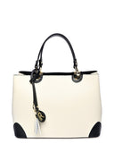 Isabella Rhea Geanta de mana  Livia piele naturala negru/beige