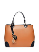 Isabella Rhea Geanta de mana  Livia piele naturala negru/cognac