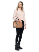 Isabella Rhea Geanta de mana  Livia piele naturala negru/cognac